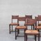 Mid-Century Rush Dudouyt Style Dining Chairs, Set of 6 6