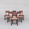 Mid-Century Rush Dudouyt Style Dining Chairs, Set of 6 1