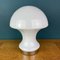 Retro White Opaline Glass Mushroom Table Lamp, Italy, 1980s 7