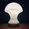 Retro White Opaline Glass Mushroom Table Lamp, Italy, 1980s 10