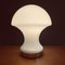 Lampada da tavolo a fungo in vetro opalino bianco, Italia, anni '80, Immagine 8