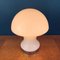 Retro White Opaline Glass Mushroom Table Lamp, Italy, 1980s 6