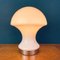 Retro White Opaline Glass Mushroom Table Lamp, Italy, 1980s 2