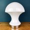 Retro Mushroom Tischlampe aus weißem Opalglas, Italien, 1980er 1