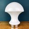 Retro White Opaline Glass Mushroom Table Lamp, Italy, 1980s 1