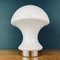 Retro Mushroom Tischlampe aus weißem Opalglas, Italien, 1980er 4