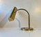 Mid-Century Scandinavian Brass Bankers Desk Lamp from E. S. Horn, 1950s 2