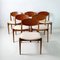 Mid-Century Chairs in Teak and Leather by Leonardo Fiori for Isa Bergamo Italy, Set of 6, Image 9