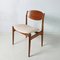 Mid-Century Chairs in Teak and Leather by Leonardo Fiori for Isa Bergamo Italy, Set of 6 5