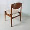 Mid-Century Chairs in Teak and Leather by Leonardo Fiori for Isa Bergamo Italy, Set of 6, Image 6