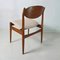Mid-Century Stühle aus Teak & Leder von Leonardo Fiori für Isa Bergamo Italy, 6 . Set 6