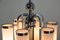 Lámpara de araña Bauhaus grande tubular cromada, años 30, Imagen 6