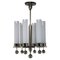 Art Deco Nickel Plated Tubular Chandelier, 1920s 1