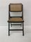 Ebonized Gilles Cane Folding Chair, 1960s 11