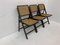 Ebonized Gilles Cane Folding Chair, 1960s 4