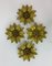 Wall Lamp Flower Sconces, 1970s, Set of 4, Image 3