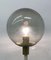 Lámpara de pie vintage en forma de globo de vidrio en oro blanco, años 70, Imagen 6