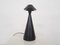 Minimalistic Design Black Ceramic Table Light, 1980s 4