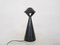 Minimalistische schwarze Keramik Tischlampe, 1980er 5