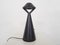 Minimalistic Design Black Ceramic Table Light, 1980s 1