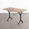 French Stone Top Cast Iron Cafe Bistro Table, 1930s, Image 1