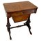 Antique Burr Walnut Inlaid Work Table, Image 1