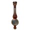 Antique George III Mahogany Inlaid Banjo Barometer 1