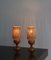 Finnish Modernist Pinewood Table Lamps with Straw Shades, 1940s, Set of 2, Image 3