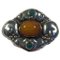 Silver Brooch with Amber by Evald Nielsen 1