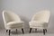 Scandinavian Mid-Century Modern White Sheepskin Lounge Chairs by Arne Norell, Set of 2 4