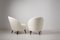 Fauteuils Mid-Century en Peau de Mouton Blanc Scandinave par Arne Norell, Set de 2 8