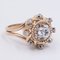 18k Two-Tone Gold Ring with Central Brilliant Cut Diamond, 1930s 3