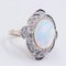 18k Two-Tone Gold Ring with Opal and Brilliant Cut Diamonds, Image 3