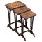 Regency Nest of Hardwood Tables with Chess Board Top from Gillows, Set of 3, Image 1