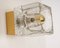 Petite Crystal Glass Brass Wall Sconces by Peill & Putzler, Germany 3