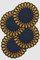 DROPS Off Navy/Mustard Embroidered Linen Placemat from Los Encajeros 2