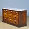 Apothecary Chest of Drawers with Marble Top, 1930s 1