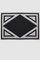 Mantel individual Triangu de lino negro y gris de Los Encajeros, Imagen 1
