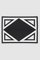 Mantel individual Triangu de lino blanco y negro de Los Encajeros, Imagen 1