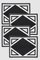 Mantel individual Triangu de lino blanco y negro de Los Encajeros, Imagen 3