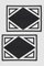 Mantel individual Triangu de lino blanco y negro de Los Encajeros, Imagen 2