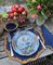 VALVER Navy/Mustard Embroidered Linen Placemat from Los Encajeros 3