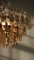 Große Mid-Century Deckenlampe aus Messing & Kristallglas von Palwa 8