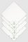 Servilleta DROPS de lino bordada en blanco / reseda de Los Encajeros, Imagen 2