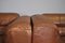 Cognac Leather Armchairs from B. L. Arredamenti, 1970s, Set of 4 13