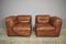 Cognac Leather Armchairs from B. L. Arredamenti, 1970s, Set of 4 20