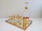 Caraffa in vetro con bicchieri da liquore e vassoio, anni '50, set di 8, Immagine 4