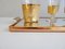 Glass Carafe with Liqueur Glasses and Reflection Tray, 1950s, Set of 8 6