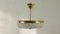 Crystal & Brass Ceiling Lamp from Orrefors, Image 1