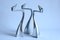 Aluminum Arclumis Swan Candlesticks by Matthew Hilton for SCP England, 1987, Set of 3 2